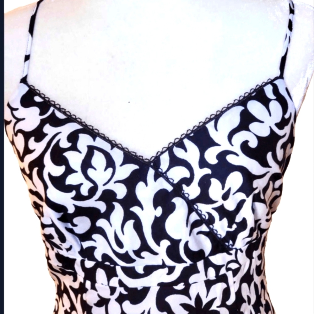 Ann Taylor Dress / spaghetti straps / blue / white / wedding / party / cocktail